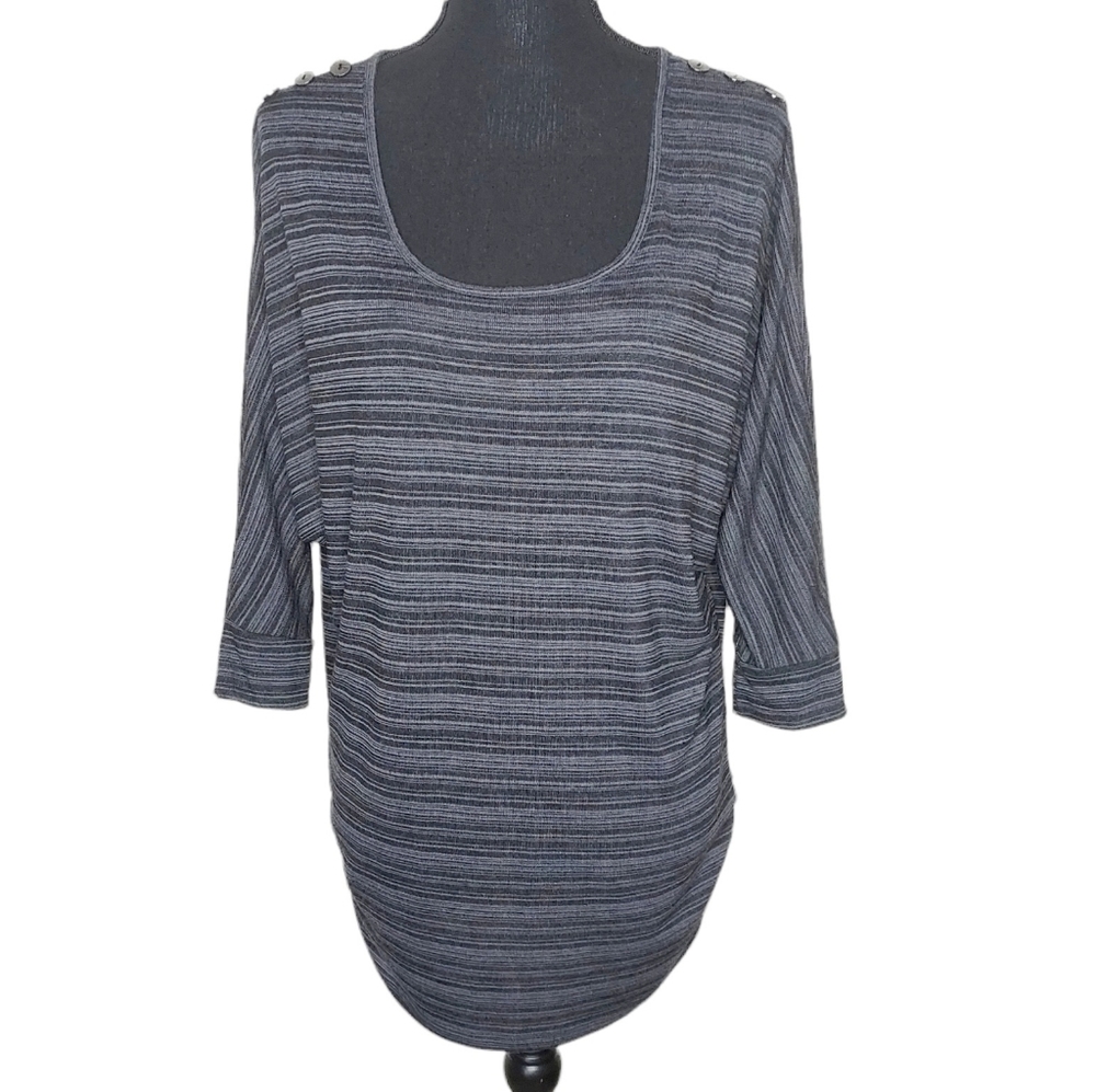 Agenda Tunic With Ruching and Batwing Sleeves